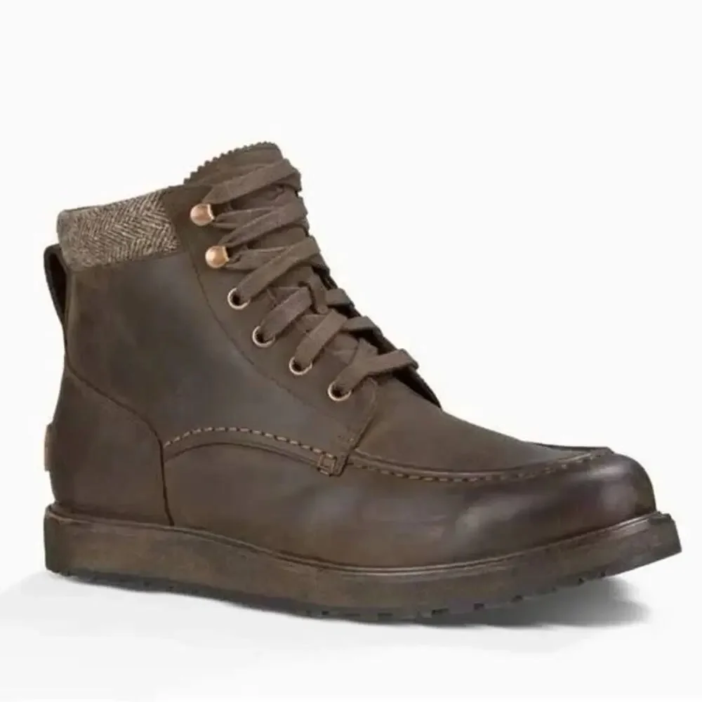 UGG Merrick Rugged Waterproof Brown Leather Mens Lace Up Boot 9.5
